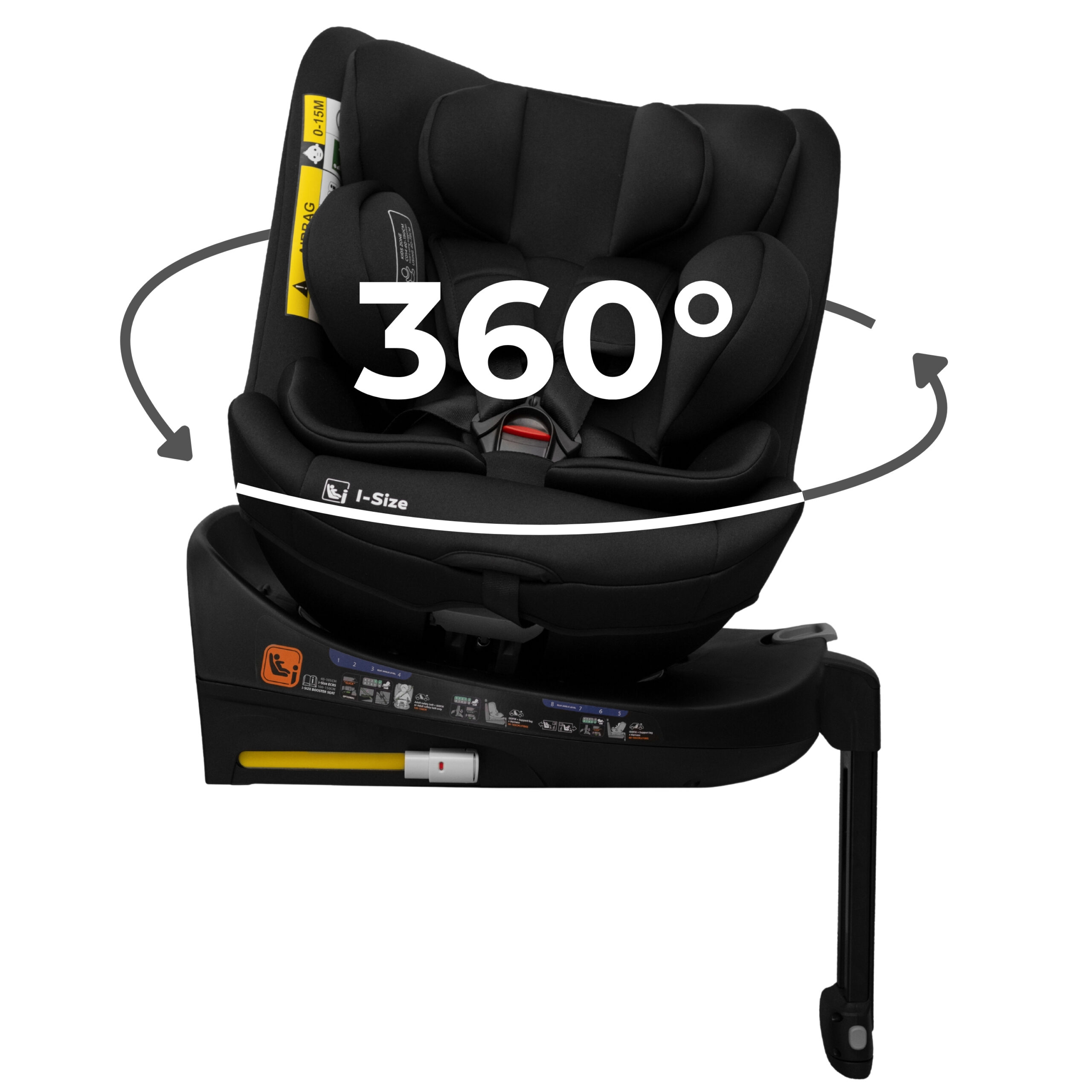 Fotelik samochodowy KidsZone Comfort Max Black - obrazek 1