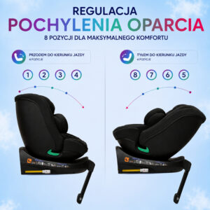 Fotelik samochodowy KidsZone Comfort Max Black - obrazek 9