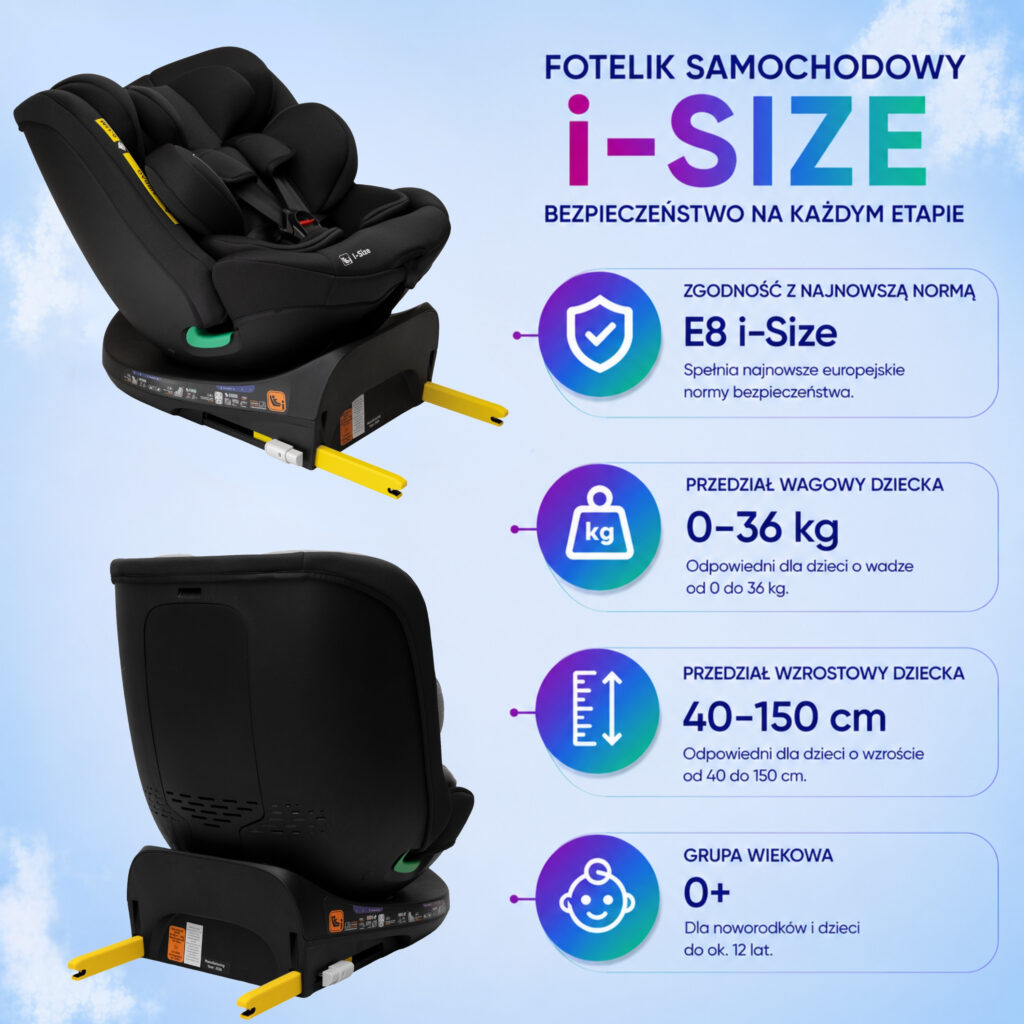 Fotelik samochodowy KidsZone Comfort Max Black