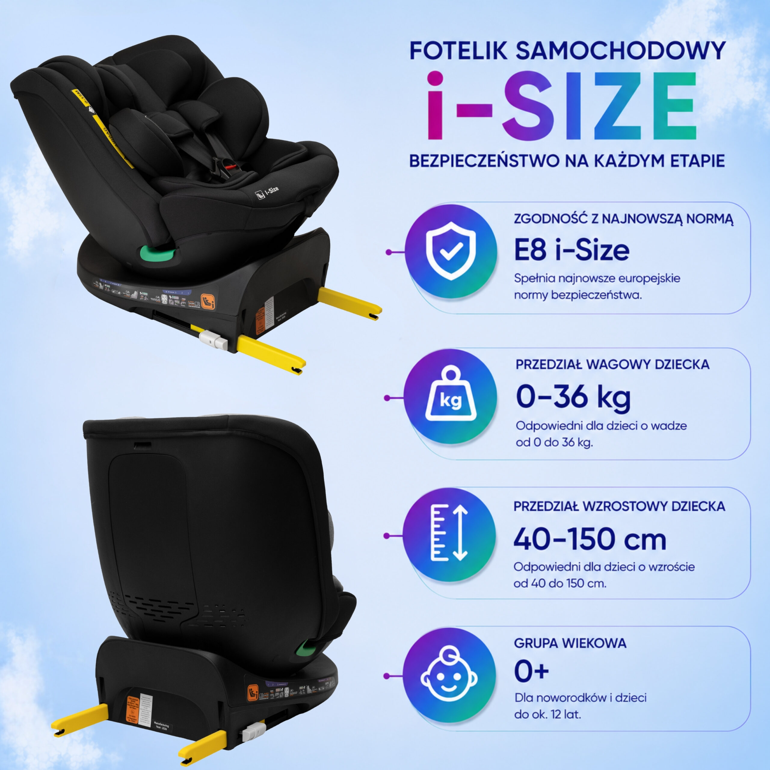 Fotelik samochodowy KidsZone Comfort Max Black - obrazek 12