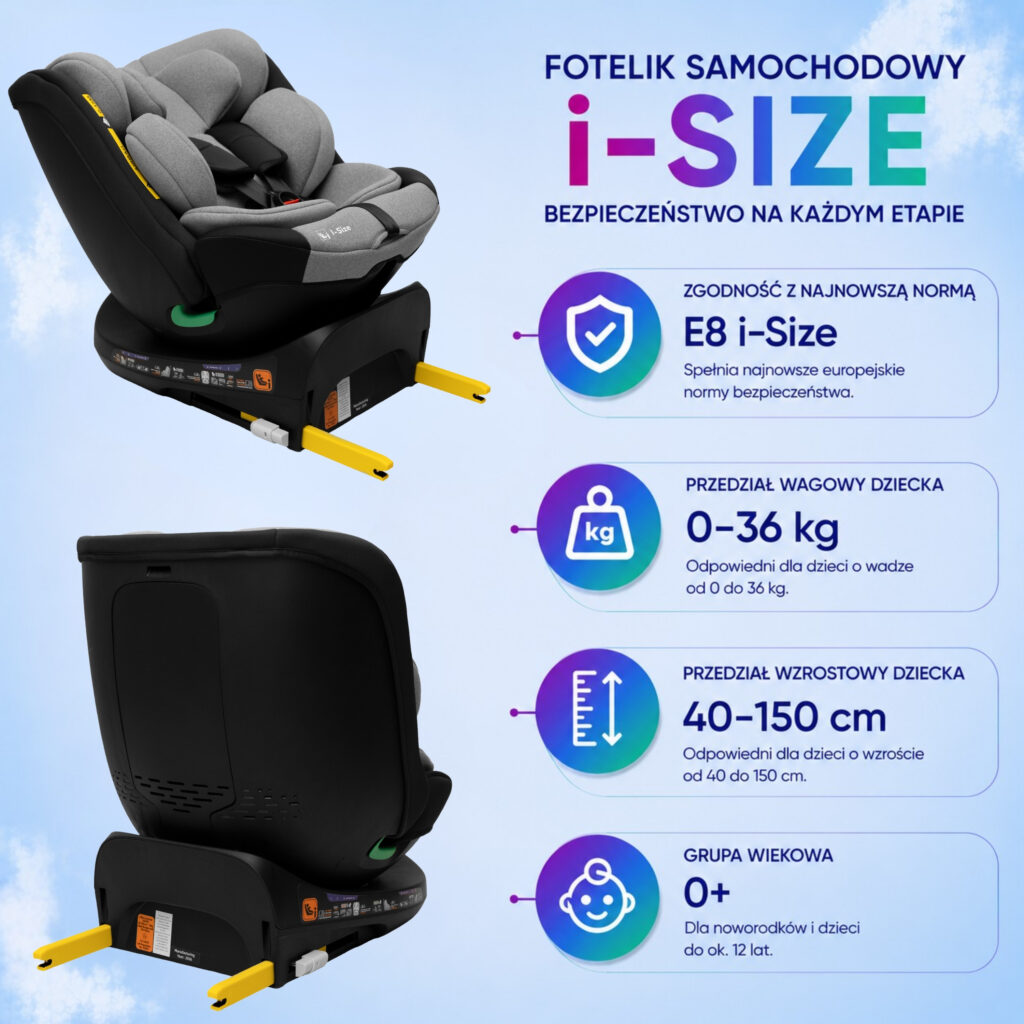 Fotelik samochodowy KidsZone Comfort Max Black-Gray