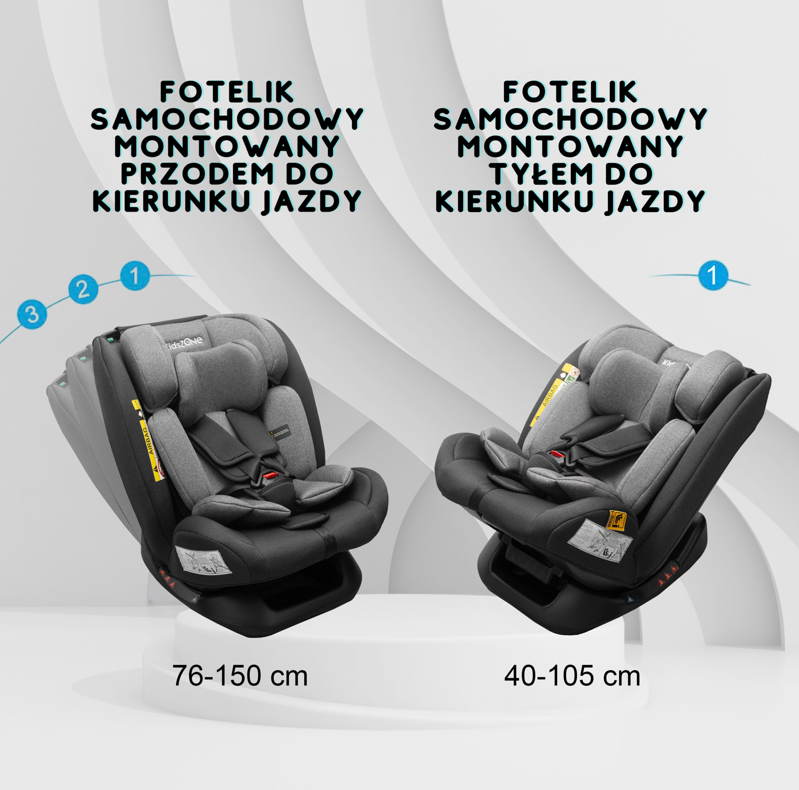 Fotelik z montażem na pasy do starszych aut - obrazek 7
