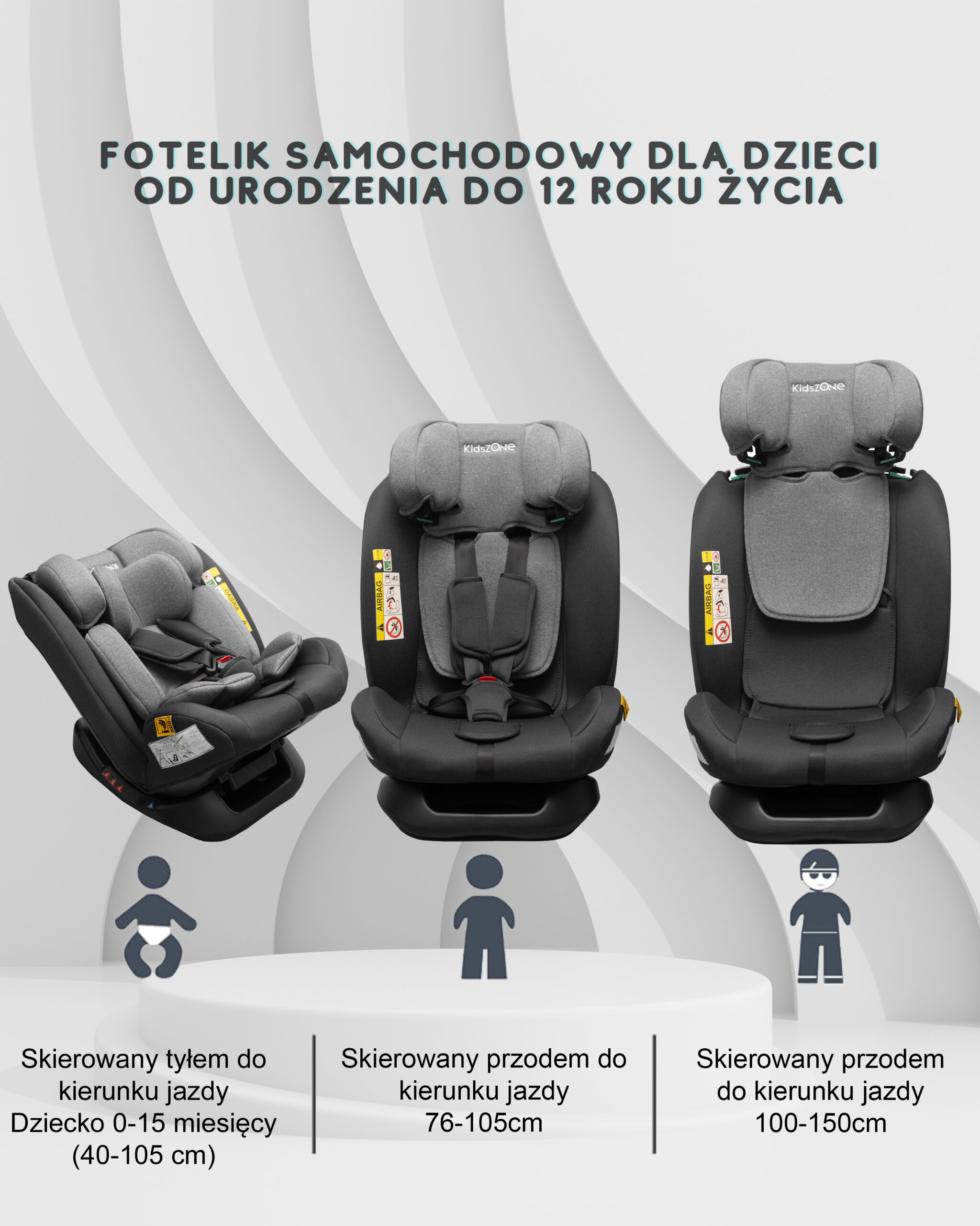 Fotelik z montażem na pasy do starszych aut - obrazek 6
