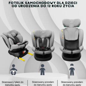 Fotelik C033 Szary - obrazek 2