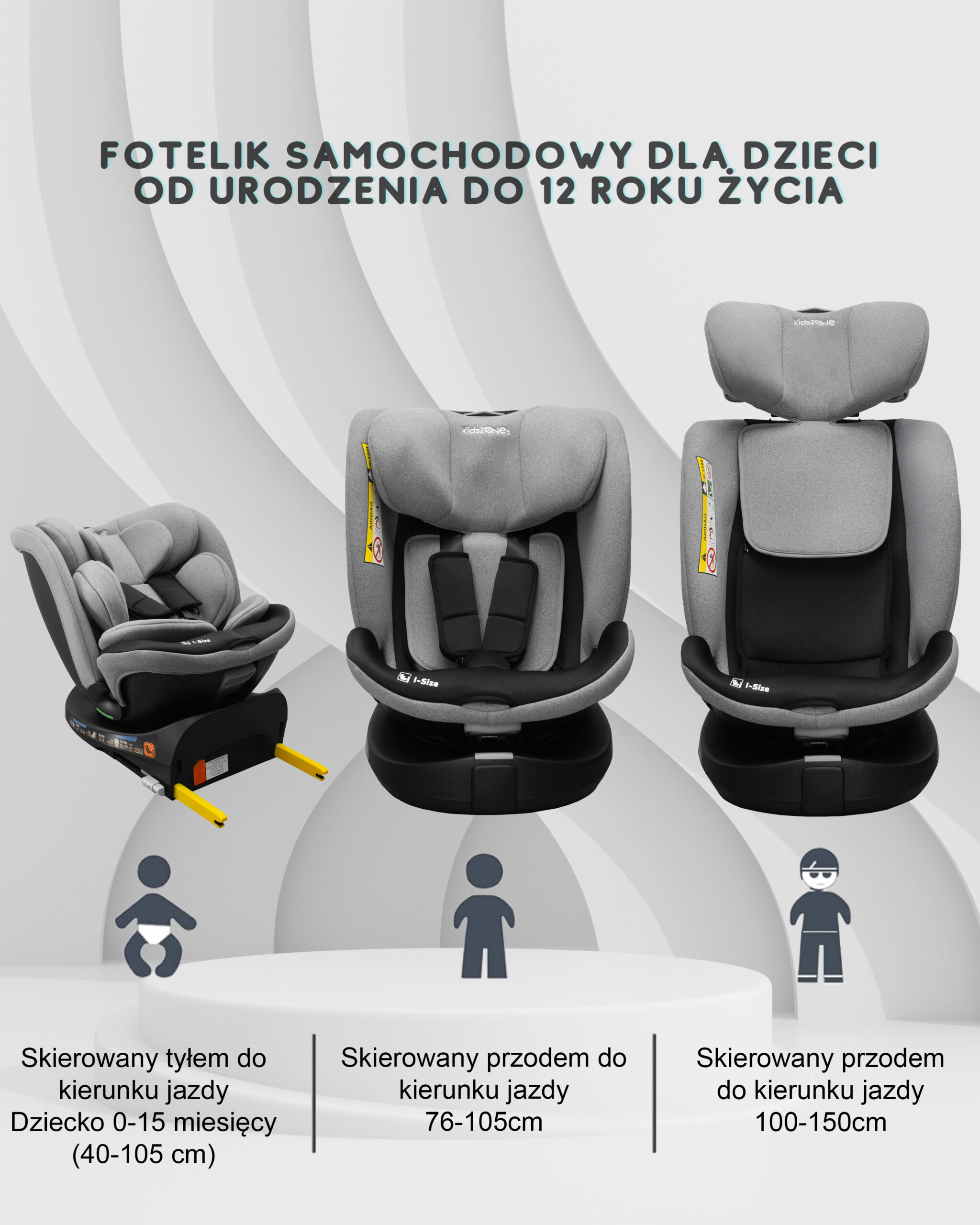 Fotelik samochodowy 0 36 z funkcją spania - obrazek 2