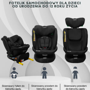 Fotelik samochodowy 0 36 z funkcją spania - obrazek 2