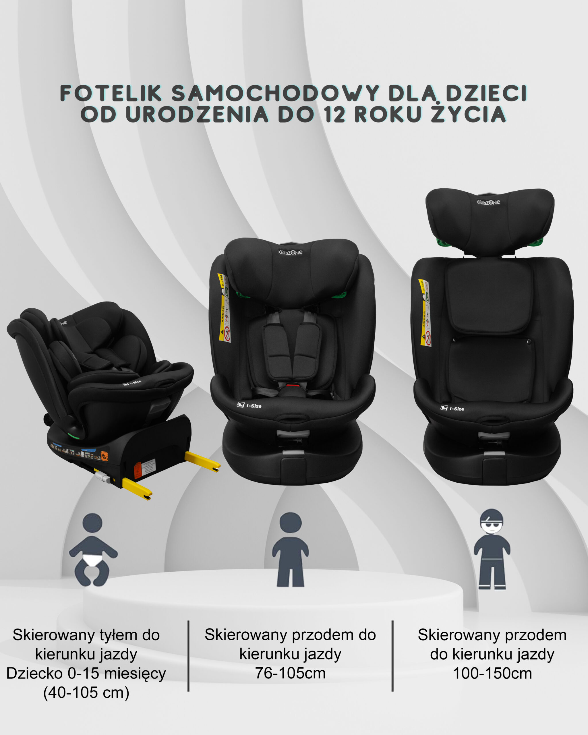 Fotelik samochodowy 0 36 z funkcją spania - obrazek 2