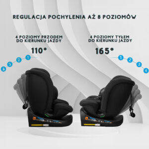 Fotelik samochodowy 0 36 z funkcją spania - obrazek 3