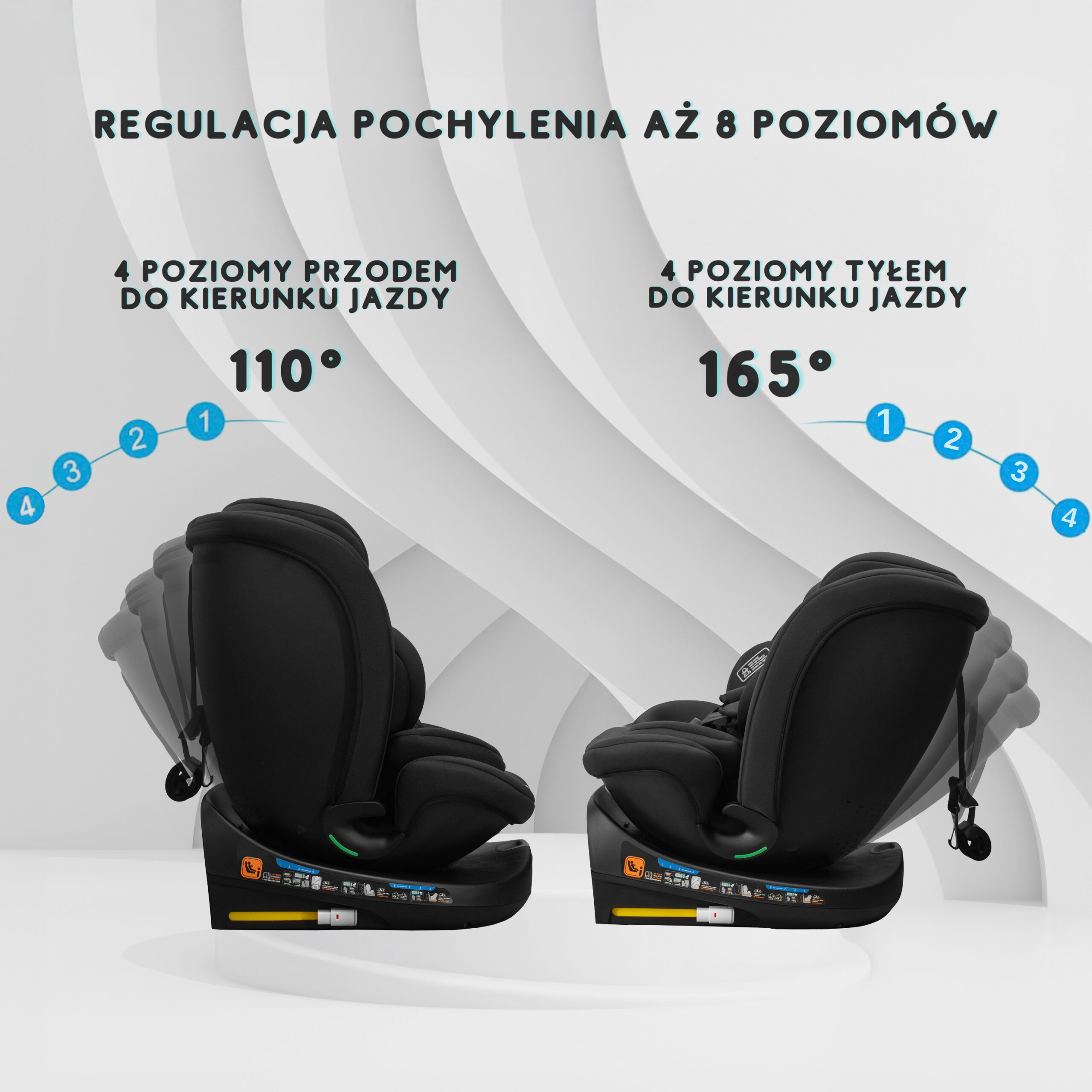 Fotelik samochodowy 0 36 z funkcją spania - obrazek 3