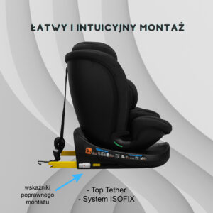 Fotelik samochodowy 0 36 z funkcją spania - obrazek 4