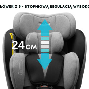 Fotelik C033 Szaro-Czarny - obrazek 4