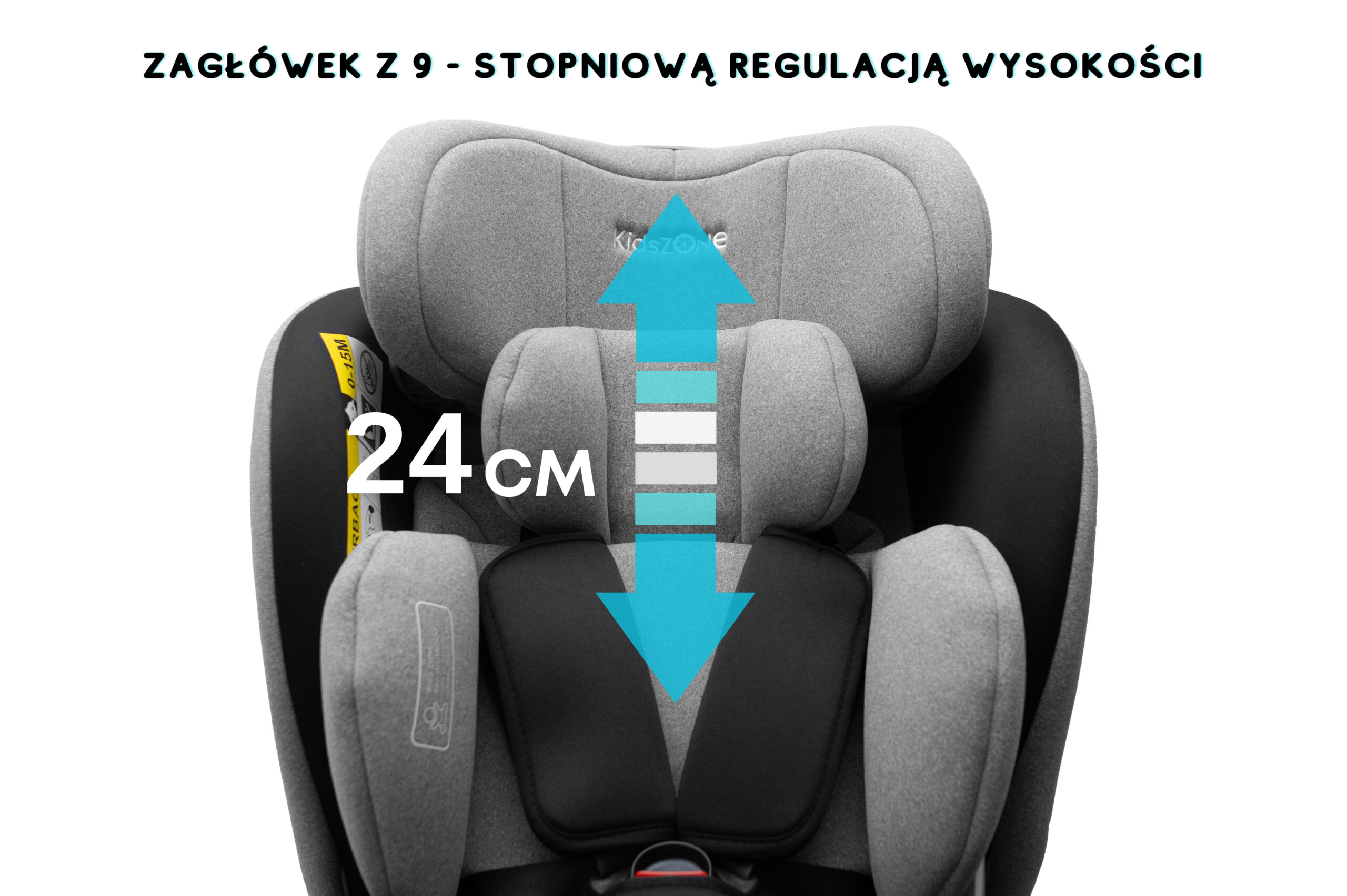 Fotelik C033 Szaro-Czarny - obrazek 4