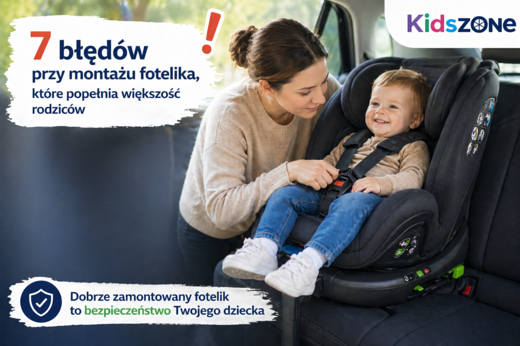 Najczęstsze błędy przy montażu fotelika samochodowego