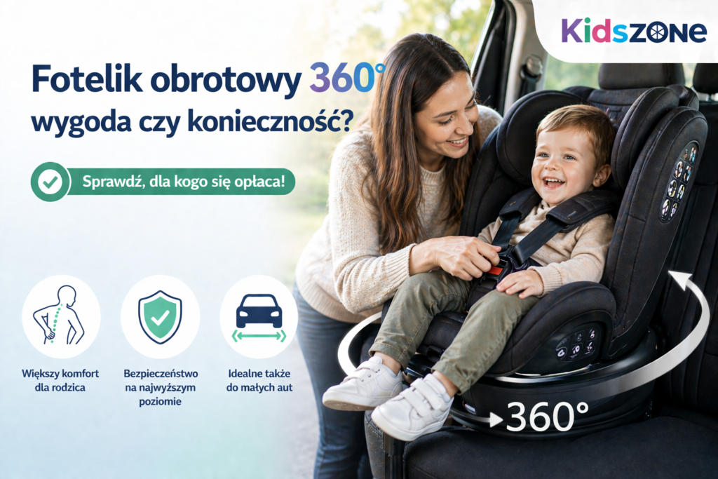 Fotelik obrotowy 360 — czy warto wybrać model z bazą obrotową