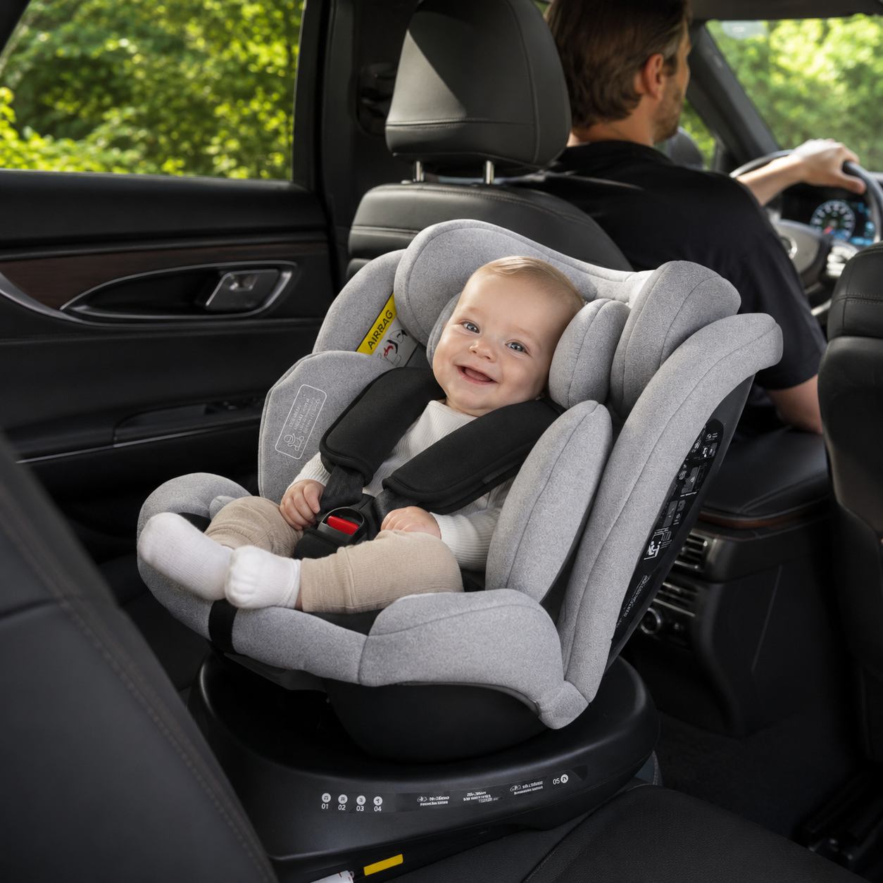Fotelik samochodowy KidsZone Comfort Black-Gray - obrazek 9