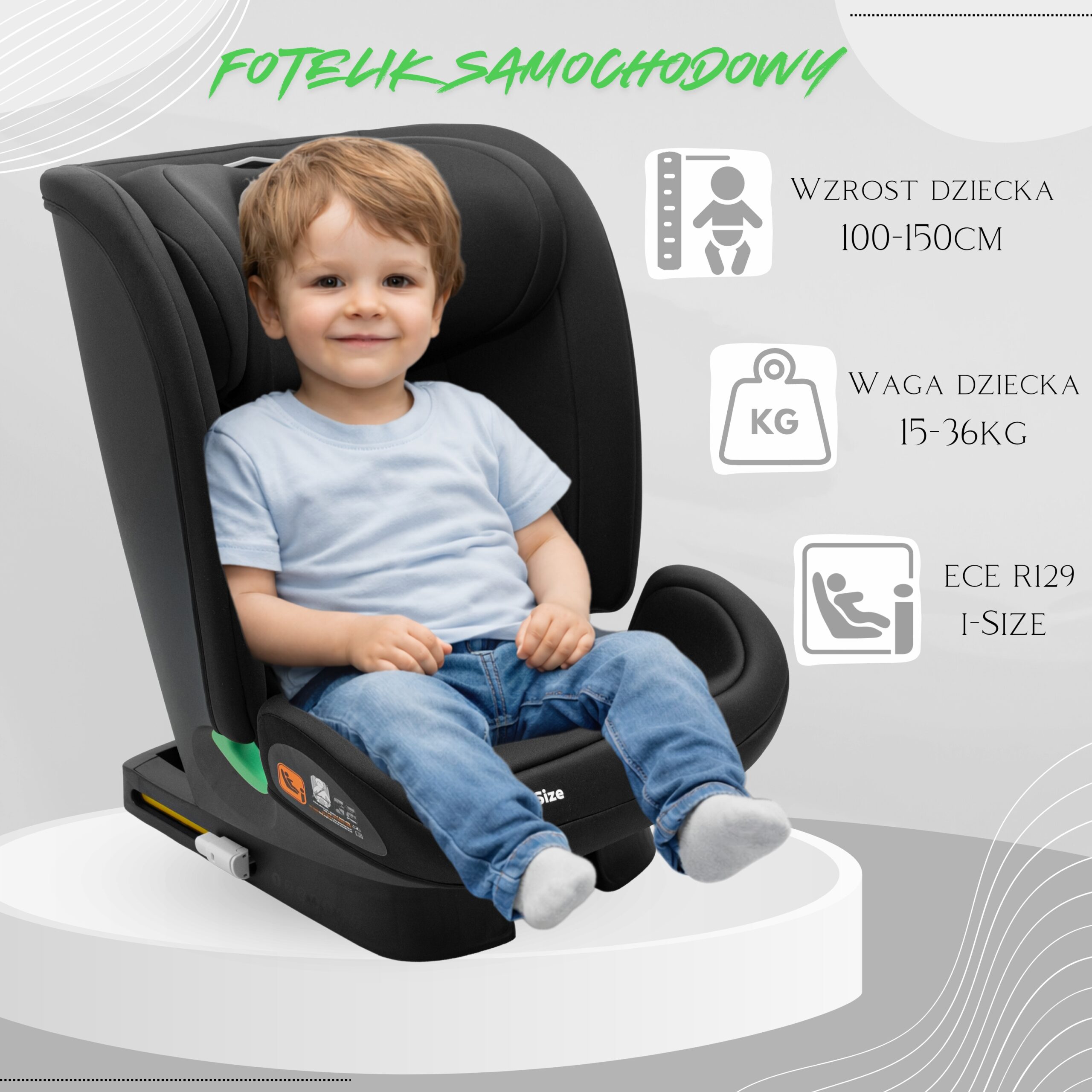 Fotelik samochodowy 15-36 dla starszaka! - obrazek 2