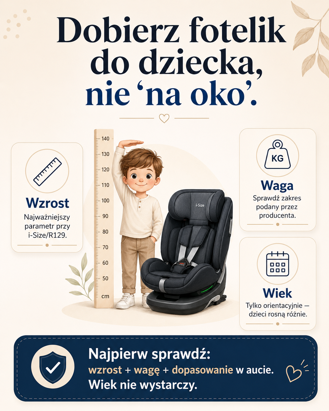 Dziecko siedzące w foteliku samochodowym